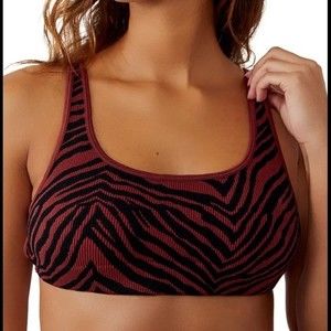 New With Tag Free People Printed Sienna Strappy Size XS/S in Zebra Print